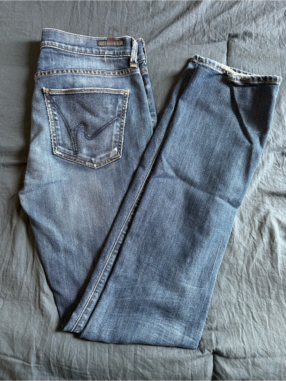 Citizens Of Humanity Elson Straight Leg Jeans in Denim Blue - Size 30